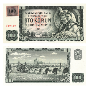 100 Korun československých 1961, N CZ1, kolek