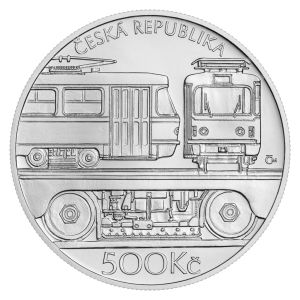 Stříbrná mince 500 Kč Tramvaj ČKD Tatra T3 2024 proof