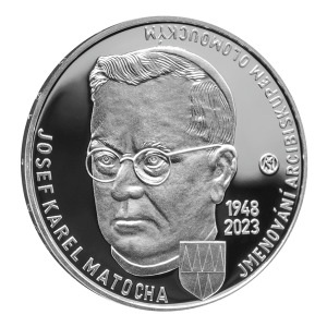 Stříbrná mince 200 Kč 2023 Josef Karel Matocha, arcibiskup olomoucký